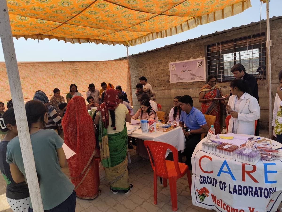 Davalogy patient screening at the camp